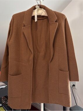 J.Crew Brown Open Front Sweater Blazer